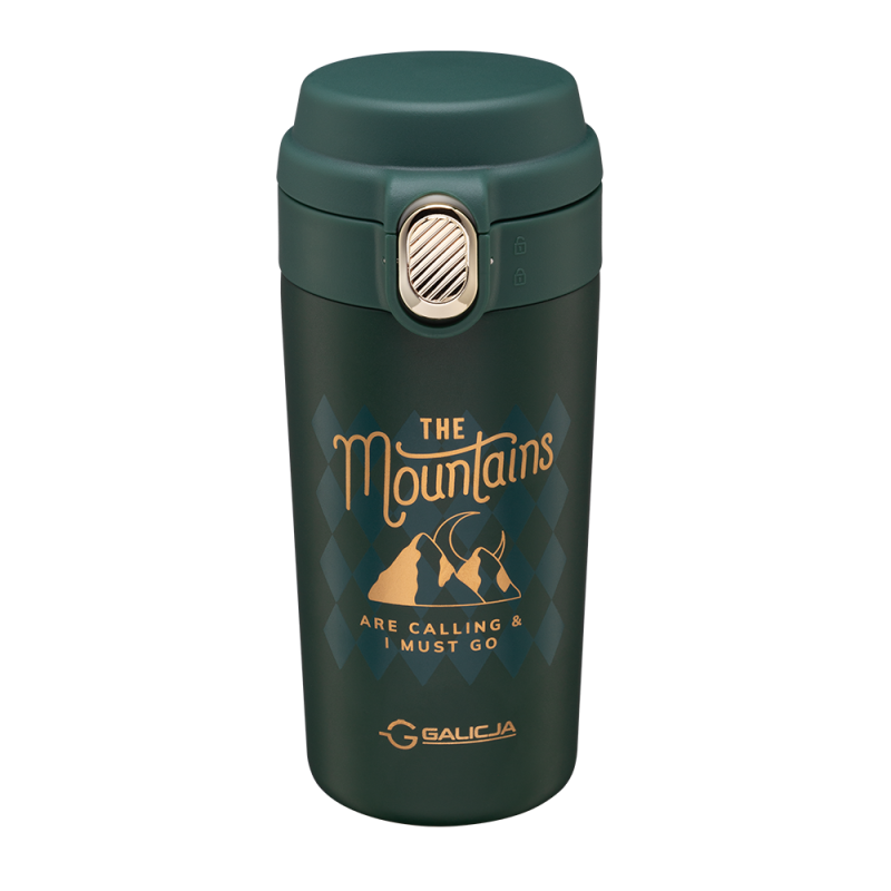 Kubek termiczny MOUNTAINS 350ml 23089 zielony !