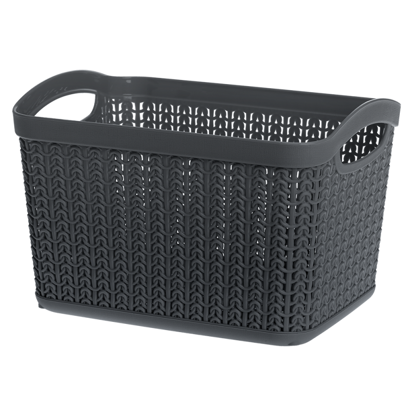 Koszyk prostokątny L WILLOW 6,6l 22794 grafit
