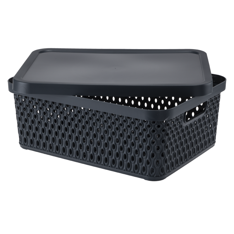 Koszyk z pokrywą ORION 12l 03074 szary