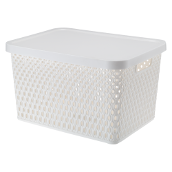 Koszyk z pokrywą ORION 18l 03104 biały