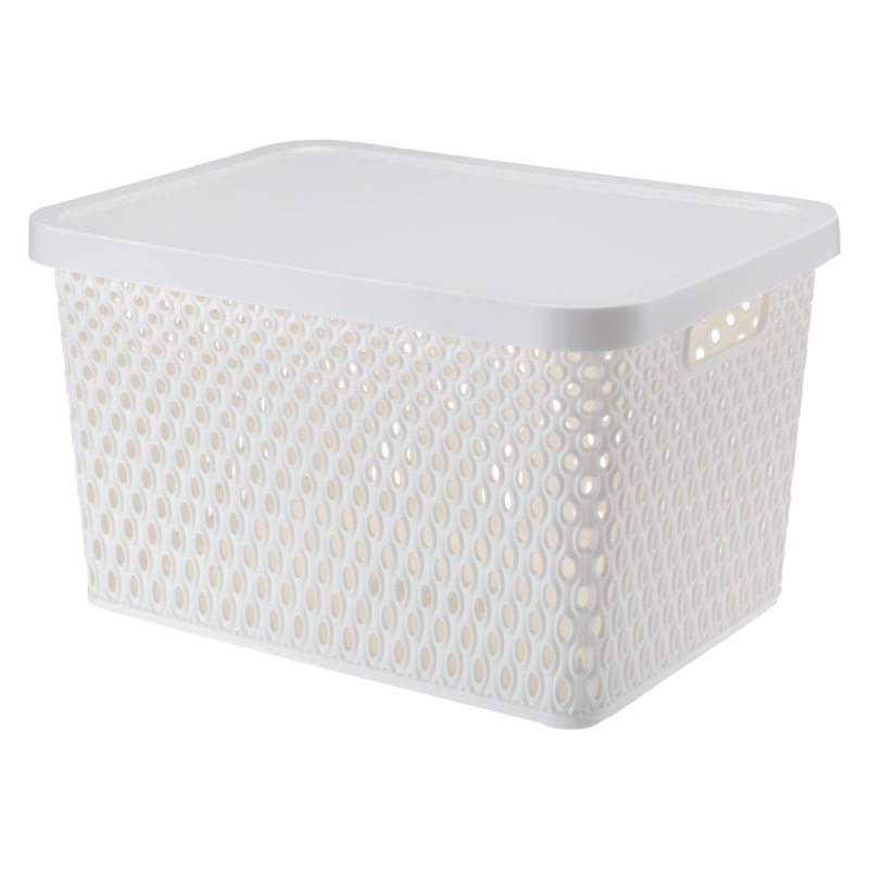 Koszyk z pokrywą ORION 18l 03104 biały