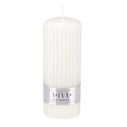 Świeca ryflowana ALVA 60/150 72010 biały