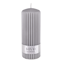 Świeca ryflowana ALVA 60/150 72010 szary