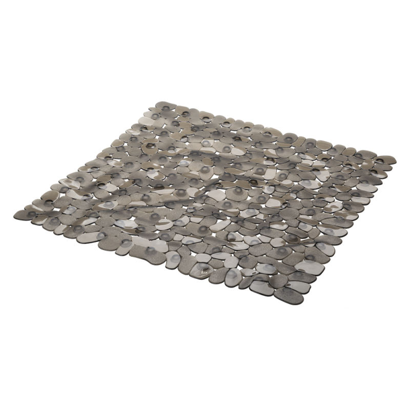 Mata łazienkowa PEBBLE 53x53cm 28816 szary transparent