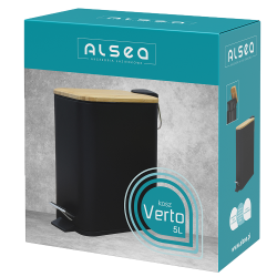 Kosz łazienkowy na śmieci prostokątny VERTO 5l 25755 czarny