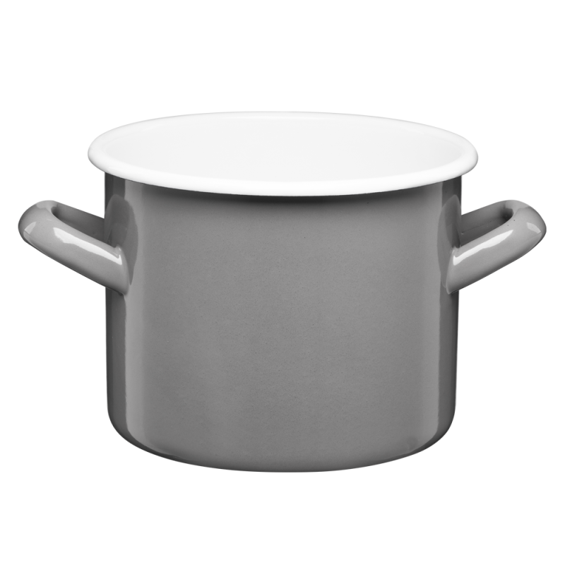 Garnek emaliowany gładki GORDON 14cm/1,5l 29298 szary