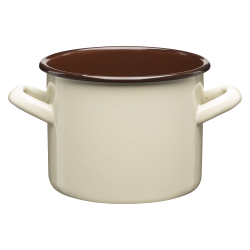 Garnek emaliowany gładki GORDON 14cm/1,5l 29298 krem