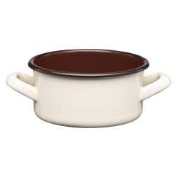 Rondel emaliowany gładki GORDON 14cm/1l 02060 krem