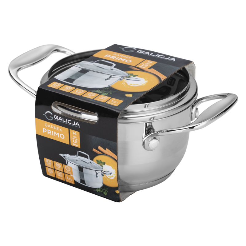 Garnek nierdzewny PRIMO 14cm/1,2l 19846
