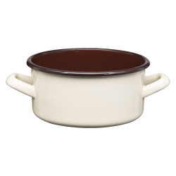 Rondel emaliowany gładki GORDON 16cm/1,5l 02091 krem