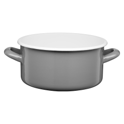 Rondel emaliowany gładki GORDON 20cm/3l 02152 szary