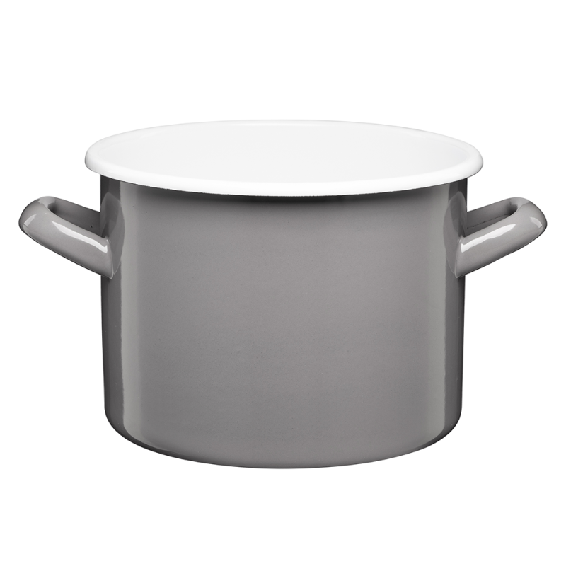 Garnek emaliowany gładki GORDON 16cm/2,4l 29301 szary