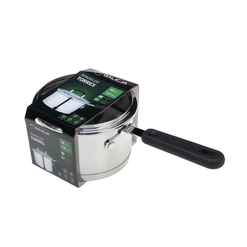 Rondelek nierdzewny TORRES 14cm/1,2l 31831