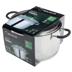 Garnek nierdzewny TORRES 24cm/5,8l 31817