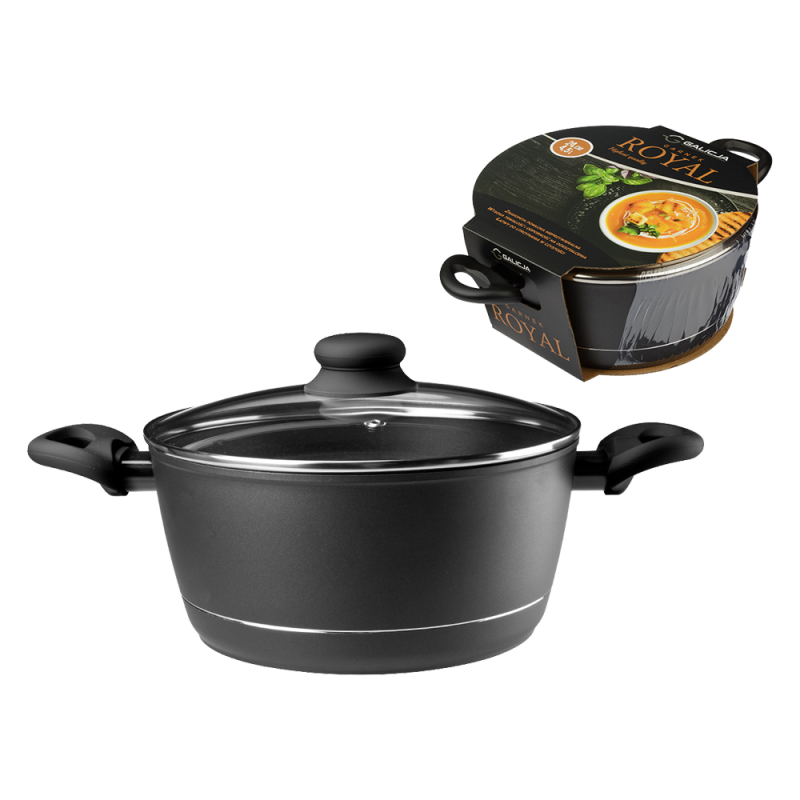 Garnek z pokrywą ROYAL 24cm/4,5l 6737